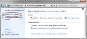 Windows 7 Systemimage erstellen